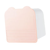 Maxbell Wall Mount Storage Box with 2 Compartments for Cotton Rounds Bathroom Pink