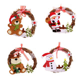 Maxbell 4x Christmas Wreaths Wall Hanging for Festival Indoor Outdoor Decoration