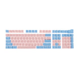 Maxbell Keycaps Set Backlit Two Color Key Caps for Mechanical Keyboards 980K 87 Keys Pink,Light Blue