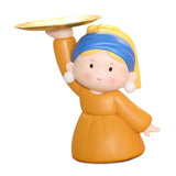 Maxbell Nordic Girl Figurine Statue Fruit Serving Plate Cosmetic Vanity Tray 27cmx17cmx25.5cm