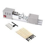 Maxbell DC24V 100W Mini Lathe Bead Polisher Machine for Wood DIY Rotary Tool-EU Plus