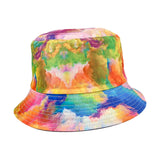 Maxbell Bucket Hat Tie Dye UV Protection Wide Brim Sun Hat for Travel Hunting Hiking Orange