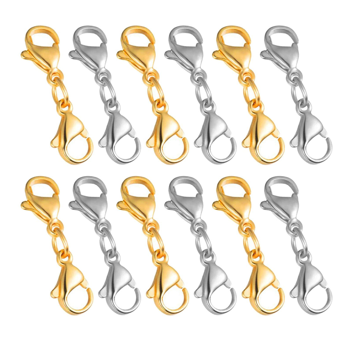 Maxbell 8x Alloy Lobster Clasps Claw Jewelry Making for Keyring Necklace 23mm