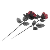 Maxbell Artificial Roses with Eyeballs Halloween Costume Party red
