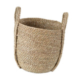 Max Natural Straw Woven Flower Pot Basket Green Plant Holder Cloth Hamper S