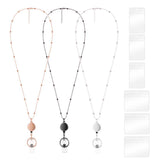 Maxbell Retractable Lanyards with Name Badge Holder Beaded Lanyard for ID Badges