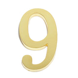 Maxbell Golden Self-Adhesive Door Number Sign Plaque Digit Number for Home Outdoor Number 9