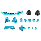 Max Full Button Set Bumper ABXY Mod Kit For Xbox One S Controllers Chrome Blue