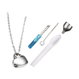 Maxbell Heart Cremation Urn Necklace Stainless Steel for Ashes Friends Husband without Lettering