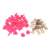 Max 100pcs Plastic Safety Eyes Nose DIY Supplies for Stuffed Plush Toy Pink