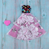 Max Fashion Sequin Gauzy Skirt Dress for 1/6 Blythe Doll Dress Up Accessory Pink