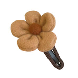 Maxbell Autumn Winter Large Flower Hair Clip Elegant Hairgrips Women Girl Female Khaki