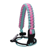 Maxbell Wide Mouth Bottle Paracord Handle Cord Braided Rope 12/18/21/24/32/40/64oz Light Green and Pink