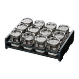 Maxbell Beer Glass Tray for Whisky Brandy Glassware for Party Glass Holder Tray 12 Holes with Cups