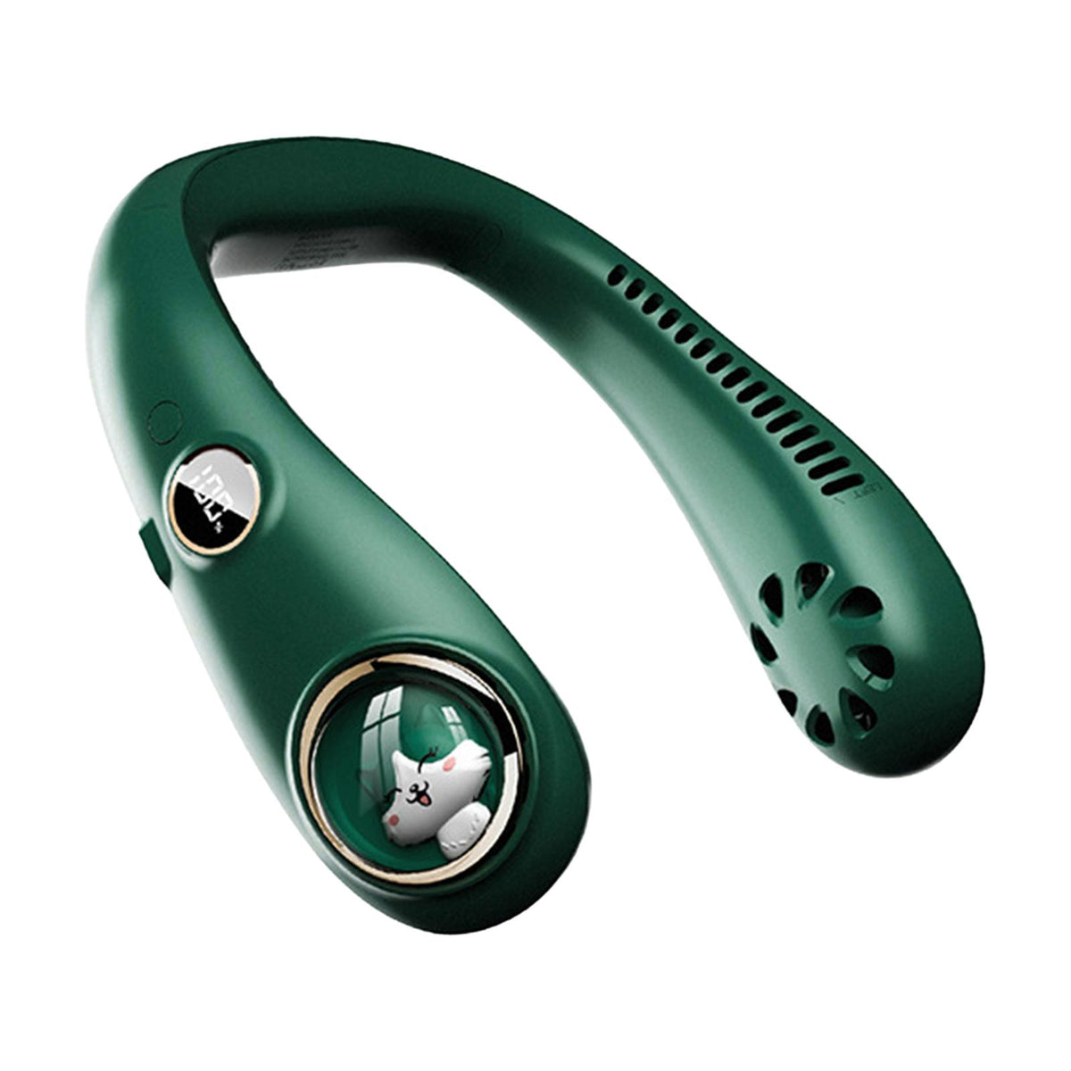 Maxbell Hanging Neck Fans Wearable Sports Camping Personal Necklace Fan Cooling Home Deep Green