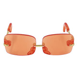 Max 1/6 Pair Square Frame Clear Lens Glasses Eyewear for Blythe Dolls Orange