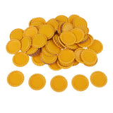 Maxbell 100 Piece Flattened Bottle Caps for DIY Hair Bows Pendant Craft Yellow