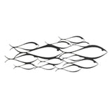 Maxbell Creative Fish Wall Sculpture Decorative Metal for Home Living Room Indoor 43cmx15cm