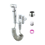 Maxbell Handheld Bidet Sprayer Spray Head Bracket for Toilet Spray Hotel Washing Car Argent