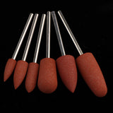 Maxbell Silicone Nail Art Drill Bits Manicure Polishing Grinding Buffing Head 6x 02