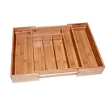 Max Maxb Multi-functional Bamboo Pastoral Kitchen Knife Box Kitchen Drawer Organizer