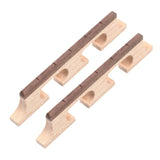 Maxbell 2pcs 5 String Banjo Rosewood Bridge for Banjo Replacement Parts