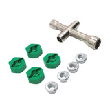 Maxbell 4pcs RC 12mm Adapter with 4 Flange Nut for MN-999 1:10 Car Replacement