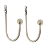 Max 2pcs Zinc Alloy Curtain Drapery Holdbacks Holder Wall Hooks Bronze Color