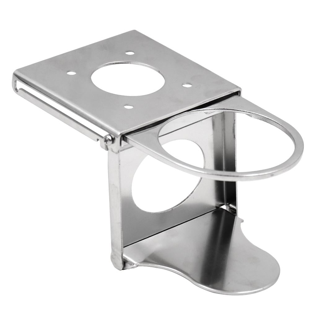 Max Stainless Steel Adjustable Folding Drink Holders for Marine/Boat/Caravan/Car