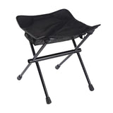 Maxbell Fishing Chair Footrest Aluminum Foldable Footstool for Beach Camping Hiking Black