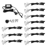 Maxbell 10Pcs LED Deck Light IP67 Waterproof Outdoor Lamp for Garden Landscape Decor Warm White