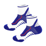 Maxbell 1 Pair Men Crew Socks Breathable Athletic Sports Ankle Socks for Football Blue