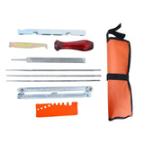 Maxbell 10 Pieces Professional Chainsaw File Kit with Tool Pouch Repair Tool