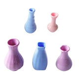 Maxbell 5pcs 1/12 Dollhouse Miniature Porcelain Vases Photography props Mini Vase