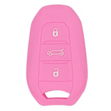 Max Silicone Car Key Cover Fit for AUDI Smart Remote Key Fob Case Shell Pink