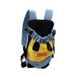 Maxbell Pet Cat Carrier Backpack Chest Bag with Shoulder Strap Adjustable for Hiking S Yellow Blue