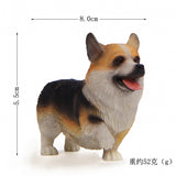 Max Resin Craft Standing Corgi Dog Figurine Home Decor Collectibles Yellow