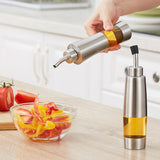 Max Kitchen Oil Vinegar Cruet Clear Oil Stainless Bottle with Sealed Cap B