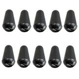 Maxbell 10pcs Internal Thread 4mm 3 or 5 Way Toggle Switch Tips Knobs Cap for ST SQ Electric Guitar Parts Replacement Black