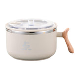 Maxbell Japanese Ramen Bowl 1200ml Portable Tableware Cereal Bowls for Office Picnic Khaki