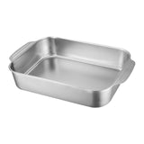 Maxbell Stainless Steel Fish Deep Baking Tray with Handles Durable 7.6cm Deep