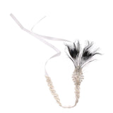 Maxbell Bridal Peacock Feather Headband 1920's Flapper Dress Hairband Headpiece