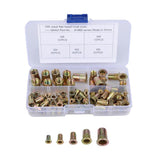 Max Maxb 100pcs Mixed Zinc Plated Carbon Steel Rivet Nut Kit Tools Set
