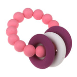 Maxbell Silicone Teething Beads Bracelet Teether Mum Baby Nursing Jewellery Pink