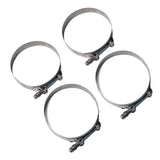 Maxbell 4X 79-87MM Stainless Steel T-Bolt Clamps Turbo Intake Silicone Hose Clamps