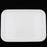 Max Melamine Hotel Serving Tray Dishes Cup Glass Cake Rectangular Tray White S