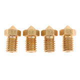 Maxbell 4Pcs 0.6mm 3D Printer Extruder Nozzle Printhead Brass Copper for 1.75mm Filament