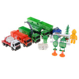 Maxbell Die-cast Alloy Pull Back Engineering Truck Car Model Toy Sanitation Vehicle