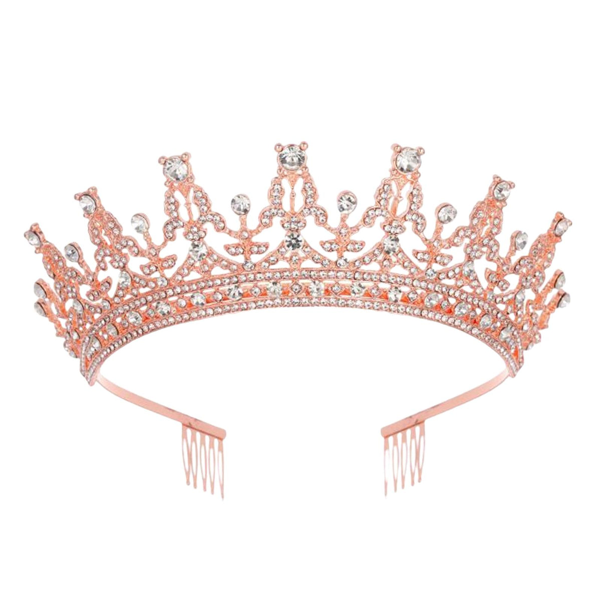 Maxbell Crown Hair Accessories Princess Tiara Wedding Tiara for Prom Christmas Style D