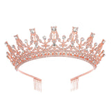 Maxbell Crown Hair Accessories Princess Tiara Wedding Tiara for Prom Christmas Style D